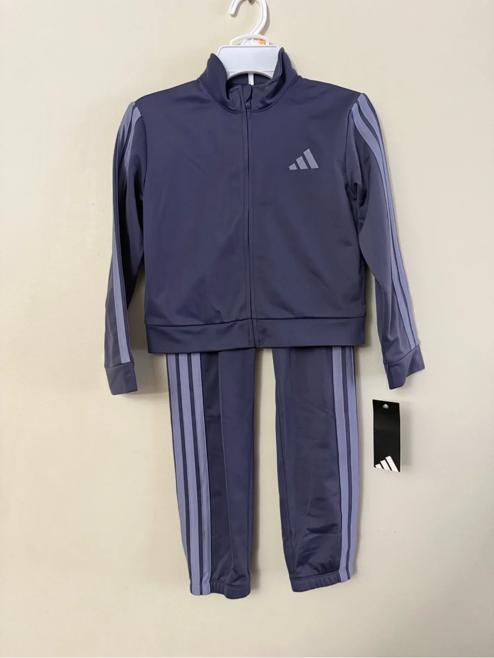 adidas Purple Youth Track Jacket and Pants Set